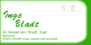 inge bladt business card